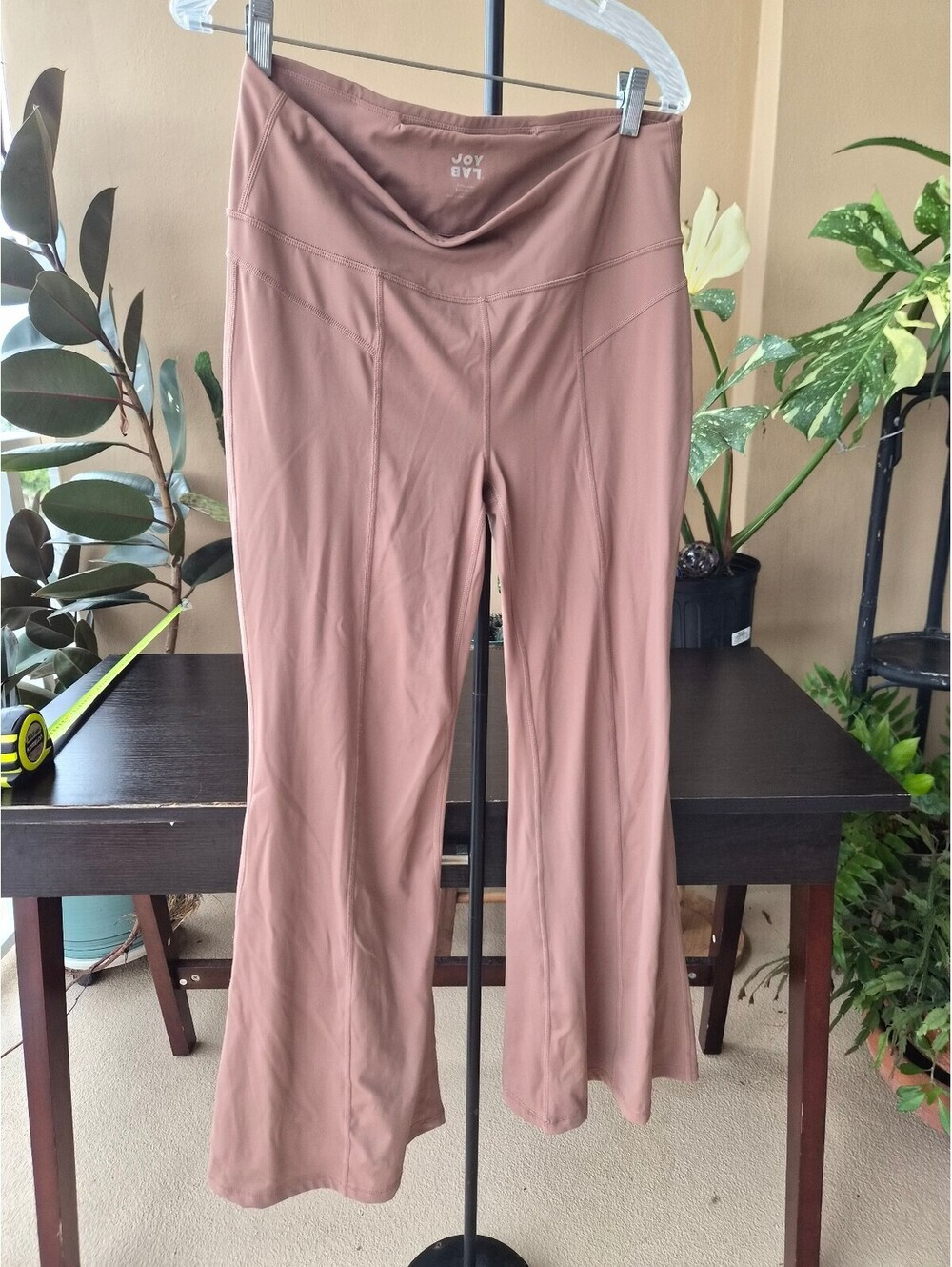 JoyLab Women’s High-Waisted Flare Yoga Pants Dusty Rose Size XL